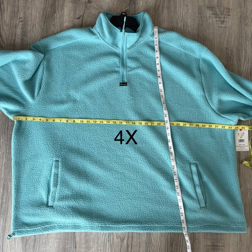 Champion Men's Micro Fleece 1/4 Zip Pullover Milky Way Blue NWT - Picture 11 of 15